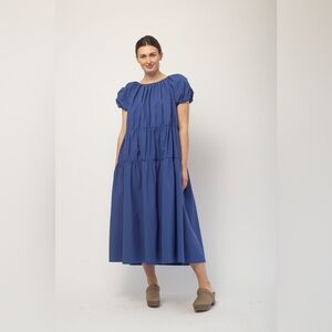 Like New Atelier Delphine Gaelle Puff-Sleeve Midi Dress szM